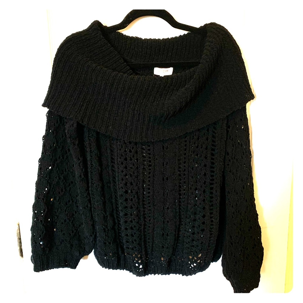 Black sweater with holes